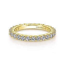 14K Yellow Gold Shared Prong Diamond Eternity Band - 0.93 ct Surrey Vancouver Canada Langley Burnaby Richmond