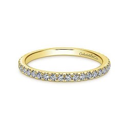 14K Yellow Gold Micro Pave Set Diamond Eternity Band - 0.48 ct Surrey Vancouver Canada Langley Burnaby Richmond