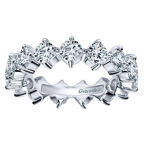 14K White Eternity 14K White Gold Single Prong Diamond Eternity Band - 3.04 ct Surrey Vancouver Canada Langley Burnaby Richmond