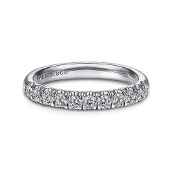 Platinum 11 Stone French Pave Diamond Wedding Band - 0.45 ct Surrey Vancouver Canada Langley Burnaby Richmond