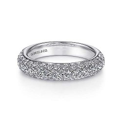 14K White Gold Pave Diamond Anniversary Band - 1.22 ct Surrey Vancouver Canada Langley Burnaby Richmond