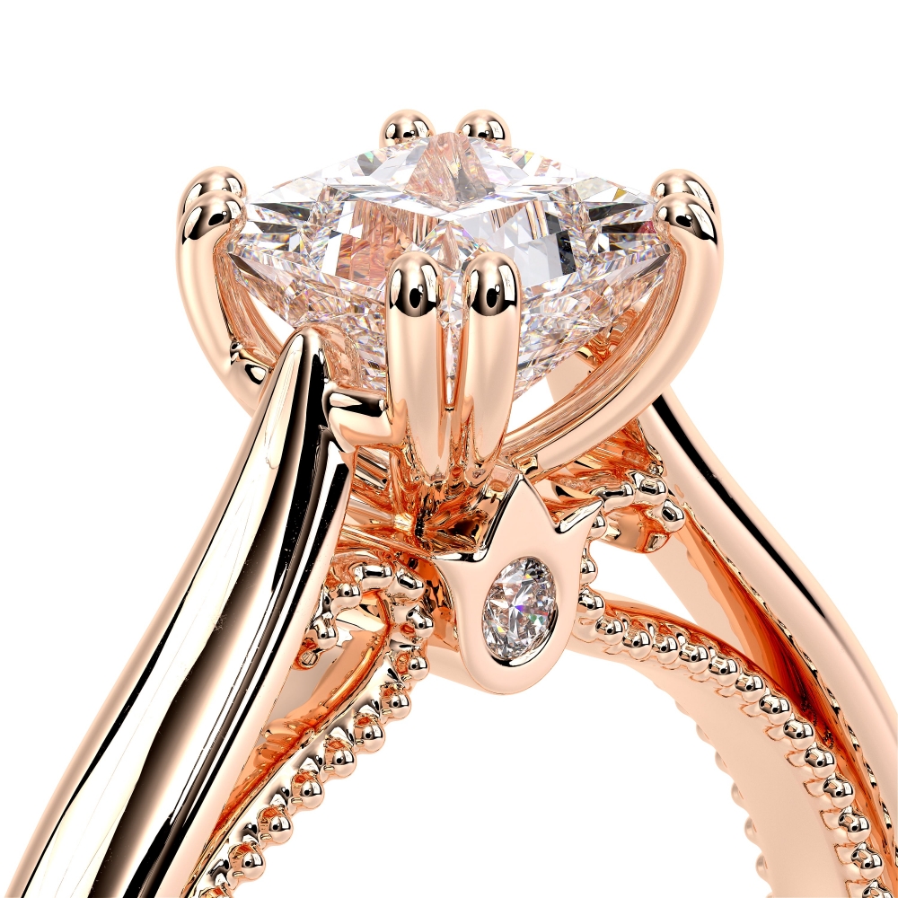 14K Rose Solitaire Couture Rose Solitaire Engagement Ring Surrey Vancouver Canada Langley Burnaby Richmond