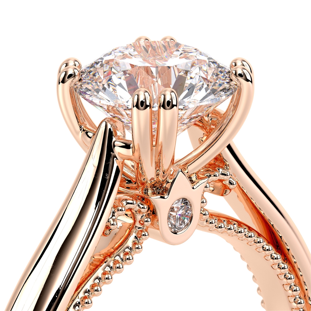 18K Rose Solitaire Couture Rose Solitaire Engagement Ring Surrey Vancouver Canada Langley Burnaby Richmond