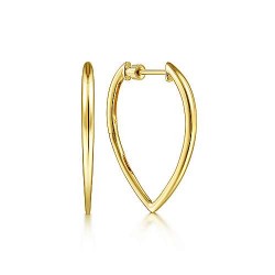 14K Yellow Gold 30mm Geometric Hoop Earrings Surrey Vancouver Canada Langley Burnaby Richmond