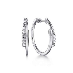 925 Sterling Silver 30MM Bujukan Bypass Hoop Earrings Surrey Vancouver Canada Langley Burnaby Richmond