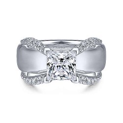 14K White Gold Princess Cut Diamond Engagement Ring Surrey Vancouver Canada Langley Burnaby Richmond