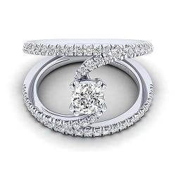 Platinum Round Split Shank Diamond Engagement Ring Surrey Vancouver Canada Langley Burnaby Richmond