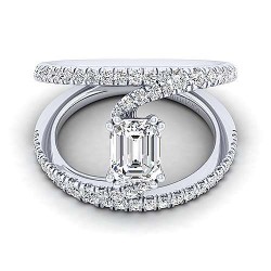 14K White Gold Round Split Shank Diamond Engagement Ring Surrey Vancouver Canada Langley Burnaby Richmond