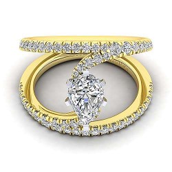 14K Yellow Gold Round Split Shank Diamond Engagement Ring Surrey Vancouver Canada Langley Burnaby Richmond