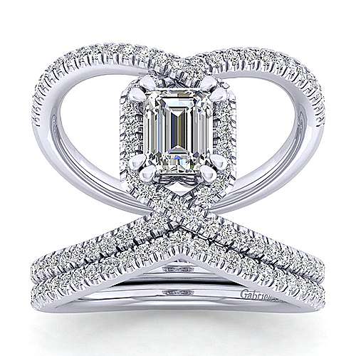 platinum Platinum Halo Platinum Halo Emerald Cut Diamond Engagement Ring Surrey Vancouver Canada Langley Burnaby Richmond