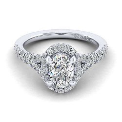 Platinum Oval Halo Diamond Engagement Ring Surrey Vancouver Canada Langley Burnaby Richmond