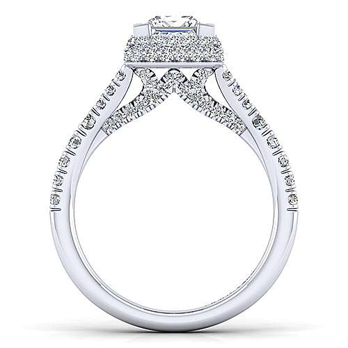 platinum Platinum Halo Platinum Princess Halo Diamond Engagement Ring Surrey Vancouver Canada Langley Burnaby Richmond