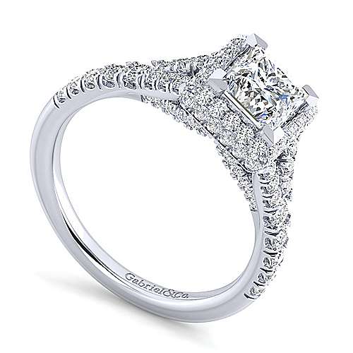 platinum Platinum Halo Platinum Princess Halo Diamond Engagement Ring Surrey Vancouver Canada Langley Burnaby Richmond