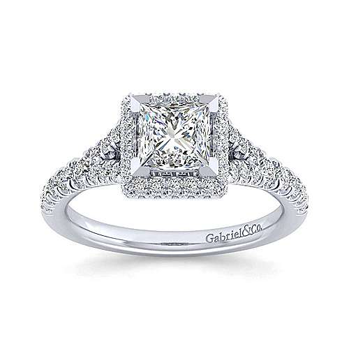 platinum Platinum Halo Platinum Princess Halo Diamond Engagement Ring Surrey Vancouver Canada Langley Burnaby Richmond