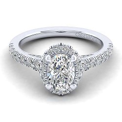 Platinum Oval Halo Diamond Engagement Ring Surrey Vancouver Canada Langley Burnaby Richmond