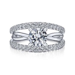 14K White Gold Round Diamond Engagement Ring Surrey Vancouver Canada Langley Burnaby Richmond