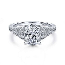 18K White Gold Oval Diamond Engagement Ring Surrey Vancouver Canada Langley Burnaby Richmond