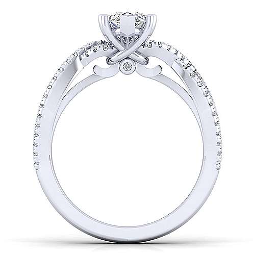 platinum Platinum Free form Platinum Pear Shape Twisted Diamond Engagement Ring Surrey Vancouver Canada Langley Burnaby Richmond