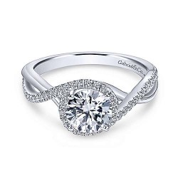 Platinum Round Halo Diamond Engagement Ring Surrey Vancouver Canada Langley Burnaby Richmond