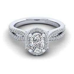 Platinum Oval Halo Diamond Engagement Ring Surrey Vancouver Canada Langley Burnaby Richmond