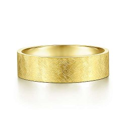 14K Yellow Gold 6mm - Brushed Finish Mens Wedding Band Surrey Vancouver Canada Langley Burnaby Richmond