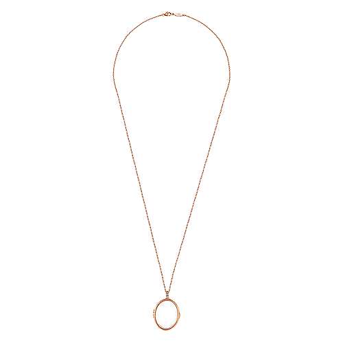 14K Rose Locket 25" 14K Rose Gold Oval Glass Front Locket Necklace Surrey Vancouver Canada Langley Burnaby Richmond