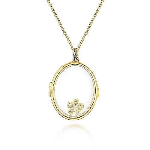 14K Yellow Locket 25" 14K Yellow Gold Oval Glass Front Locket Necklace Surrey Vancouver Canada Langley Burnaby Richmond