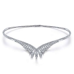 18K White Gold Diamond Choker Necklace Surrey Vancouver Canada Langley Burnaby Richmond