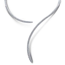 18K White Gold Open Diamond Collar Necklace Surrey Vancouver Canada Langley Burnaby Richmond