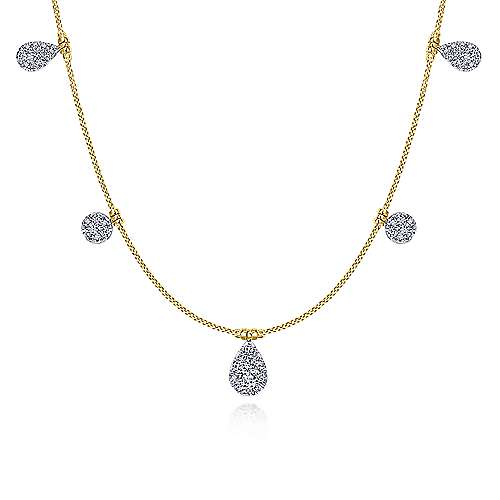 14K WhiteYellow Choker 14K Yellow-White Gold  Necklace Surrey Vancouver Canada Langley Burnaby Richmond