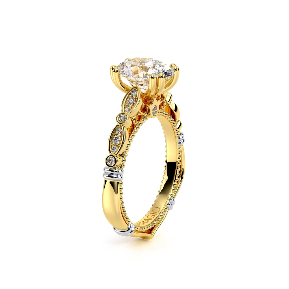 14K Yellow Solitaire Parisian Yellow Engagement Ring - 0.1 CT Surrey Vancouver Canada Langley Burnaby Richmond