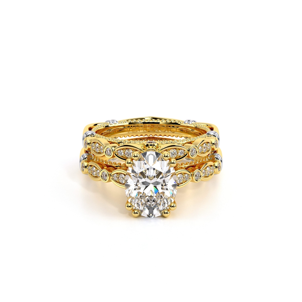 14K Yellow Solitaire Parisian Yellow Engagement Ring - 0.1 CT Surrey Vancouver Canada Langley Burnaby Richmond