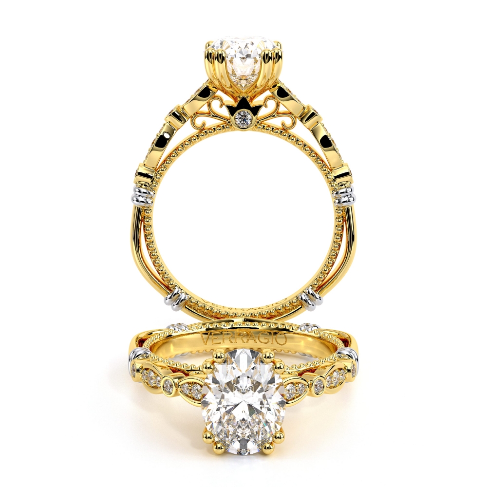 14K Yellow Solitaire Parisian Yellow Engagement Ring - 0.1 CT Surrey Vancouver Canada Langley Burnaby Richmond