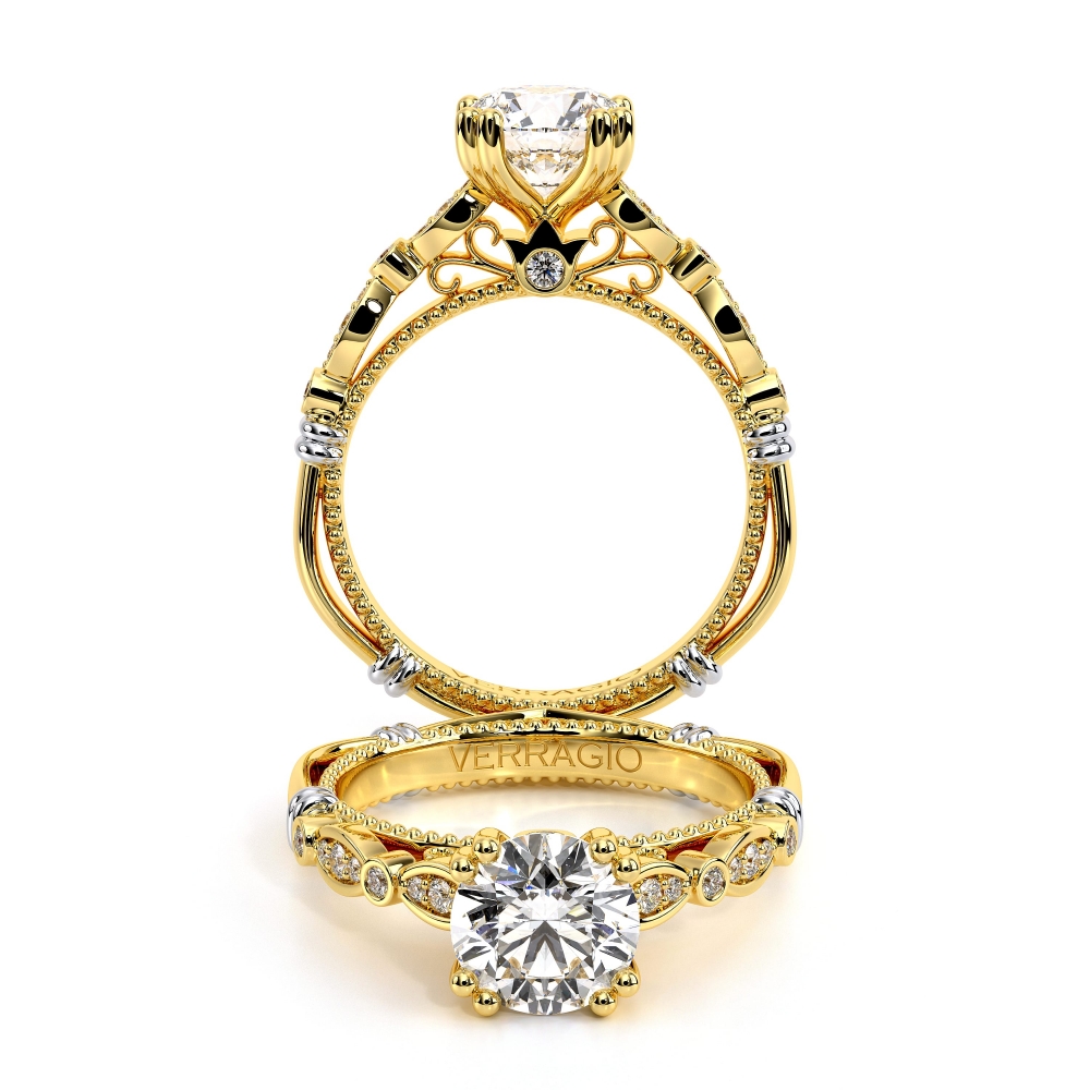 14K Yellow Solitaire Parisian Yellow Engagement Ring - 0.1 CT Surrey Vancouver Canada Langley Burnaby Richmond