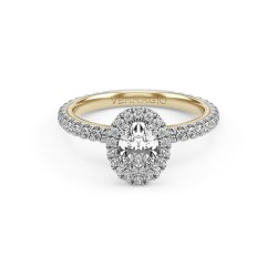 Tradition WhiteYellow Solitaire Engagement Ring Surrey Vancouver Canada Langley Burnaby Richmond