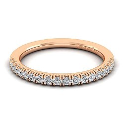 14K Rose Gold Matching Diamond Wedding Band - 0.30 ct Surrey Vancouver Canada Langley Burnaby Richmond