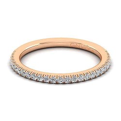 14K Rose Gold Matching Diamond Wedding Band - 0.22 ct Surrey Vancouver Canada Langley Burnaby Richmond