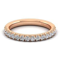 14K Rose Gold Matching Diamond Wedding Band - 0.48 ct Surrey Vancouver Canada Langley Burnaby Richmond