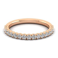 14K Rose Gold Matching Diamond Wedding Band - 0.35 ct Surrey Vancouver Canada Langley Burnaby Richmond