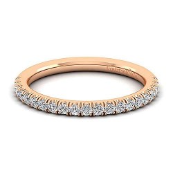 14K Rose Gold Matching Diamond Wedding Band - 0.30 ct Surrey Vancouver Canada Langley Burnaby Richmond