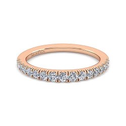 14K Rose Gold Matching Diamond Wedding Band - 0.35 ct Surrey Vancouver Canada Langley Burnaby Richmond