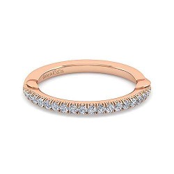 14K Rose Gold Matching Diamond Wedding Band - 0.18 ct Surrey Vancouver Canada Langley Burnaby Richmond