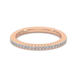 14K Rose Gold Matching Diamond Wedding Band - 0.14 ct Surrey Vancouver Canada Langley Burnaby Richmond