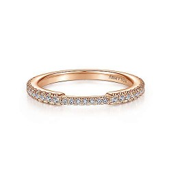 18K Rose Gold Matching Wedding Band - 0.21 ct Surrey Vancouver Canada Langley Burnaby Richmond