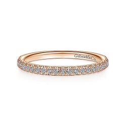 14K Rose Gold Matching Diamond Wedding Band - 0.20 ct Surrey Vancouver Canada Langley Burnaby Richmond