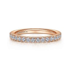 14K Rose Gold Matching Diamond Wedding Band - 0.37 ct Surrey Vancouver Canada Langley Burnaby Richmond