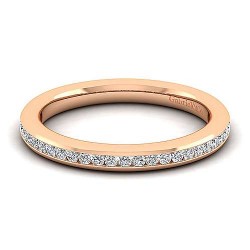 14K Rose Gold Matching Diamond Wedding Band - 0.25 ct Surrey Vancouver Canada Langley Burnaby Richmond