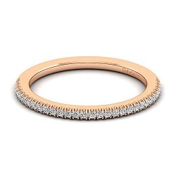 14K Rose Gold Matching Diamond Wedding Band - 0.14 ct Surrey Vancouver Canada Langley Burnaby Richmond