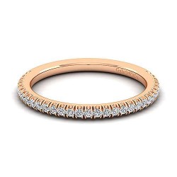 14K Rose Gold Matching Diamond Wedding Band - 0.21 ct Surrey Vancouver Canada Langley Burnaby Richmond